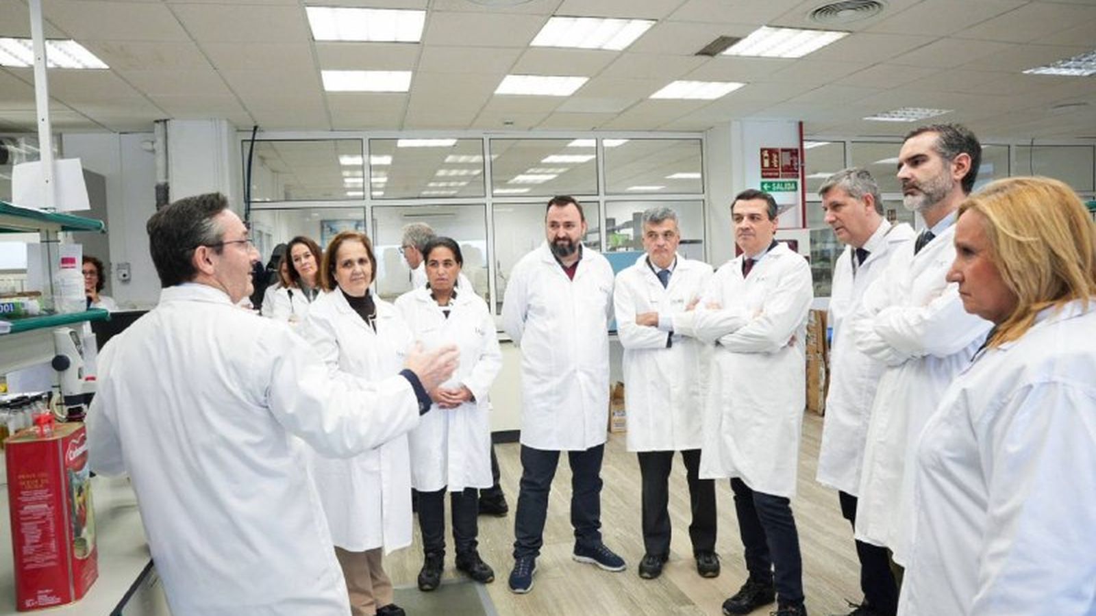 Un momento de la visita.