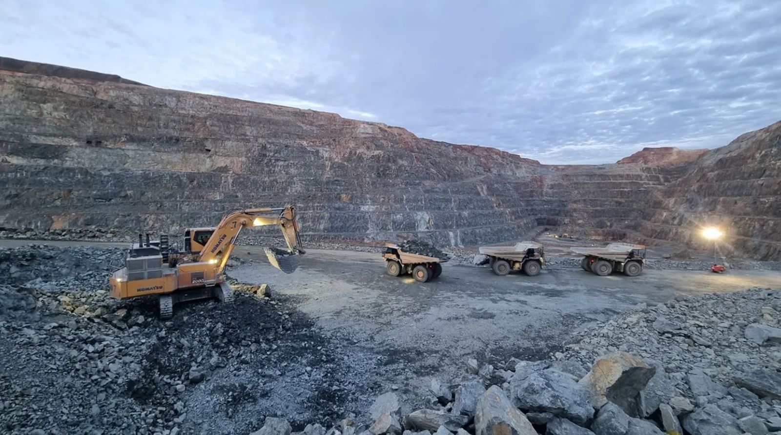 Explotación minera en Riotinto.