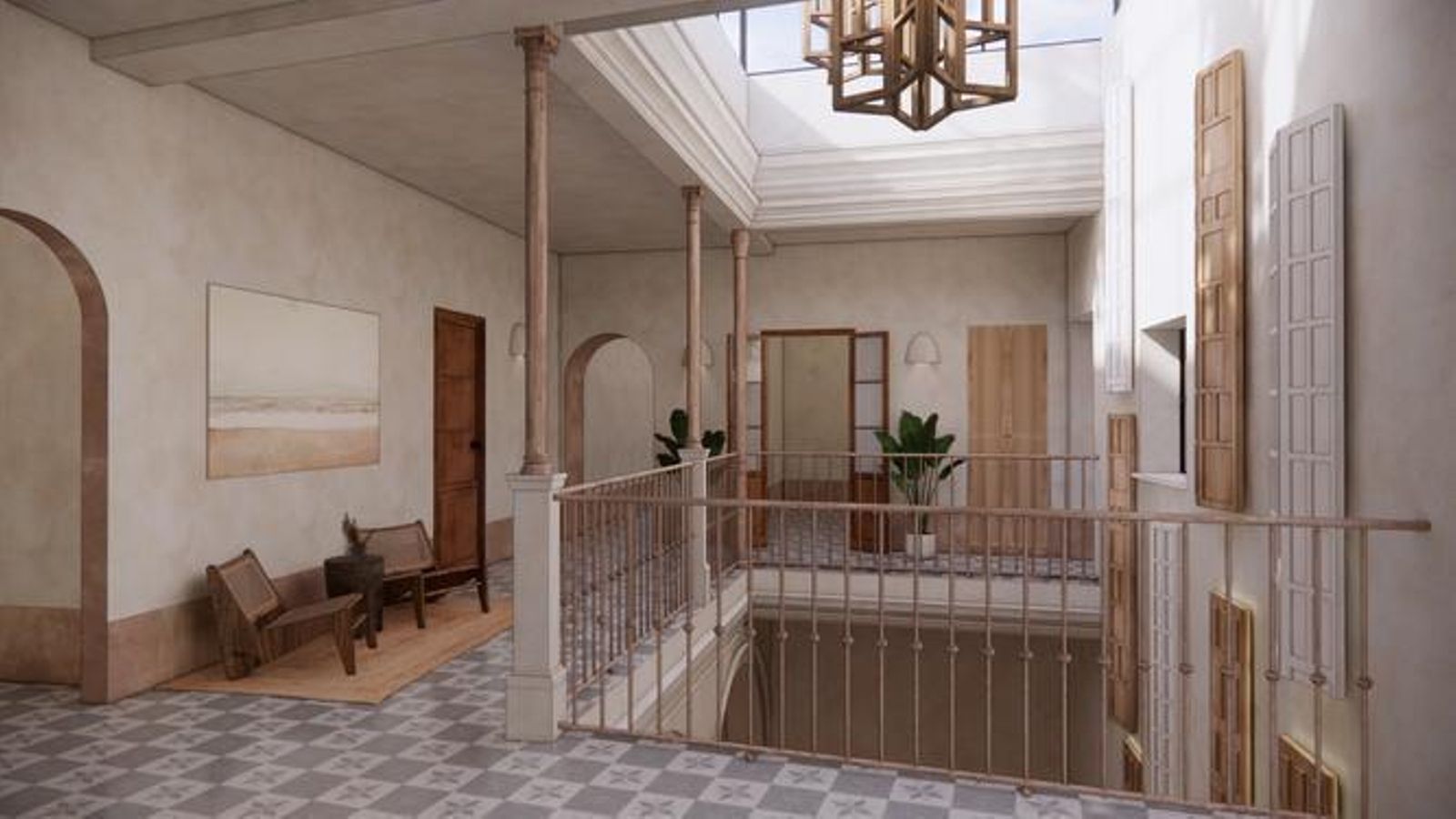 El número 9 de la calle Palma albergará un hotel de 26 habitaciones. En la foto, una imagen del proyecto.