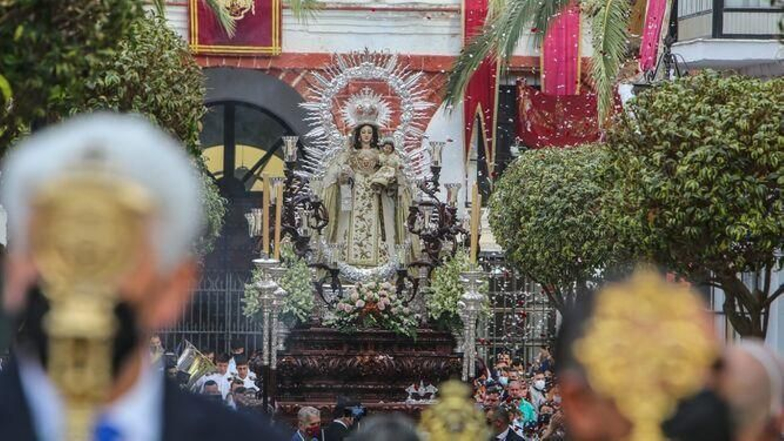 La Virgen de las Mercedes de la hermandad de los Desamparados, en una de sus últimas salidas