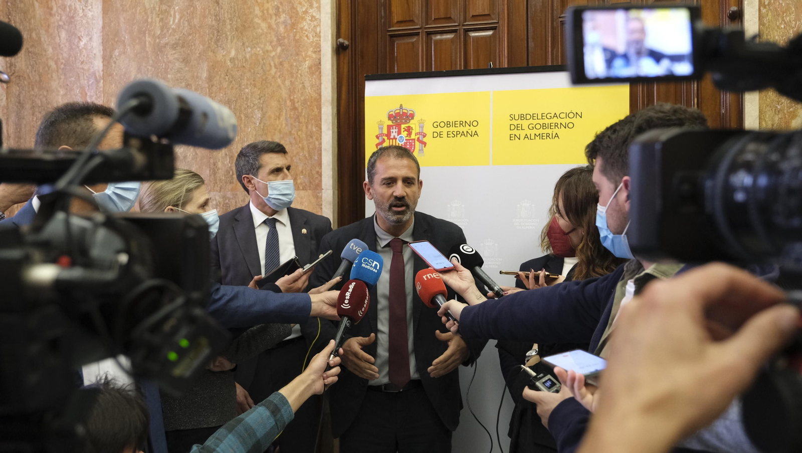 Imágenes de la visita a las obras del AVE en Almería.