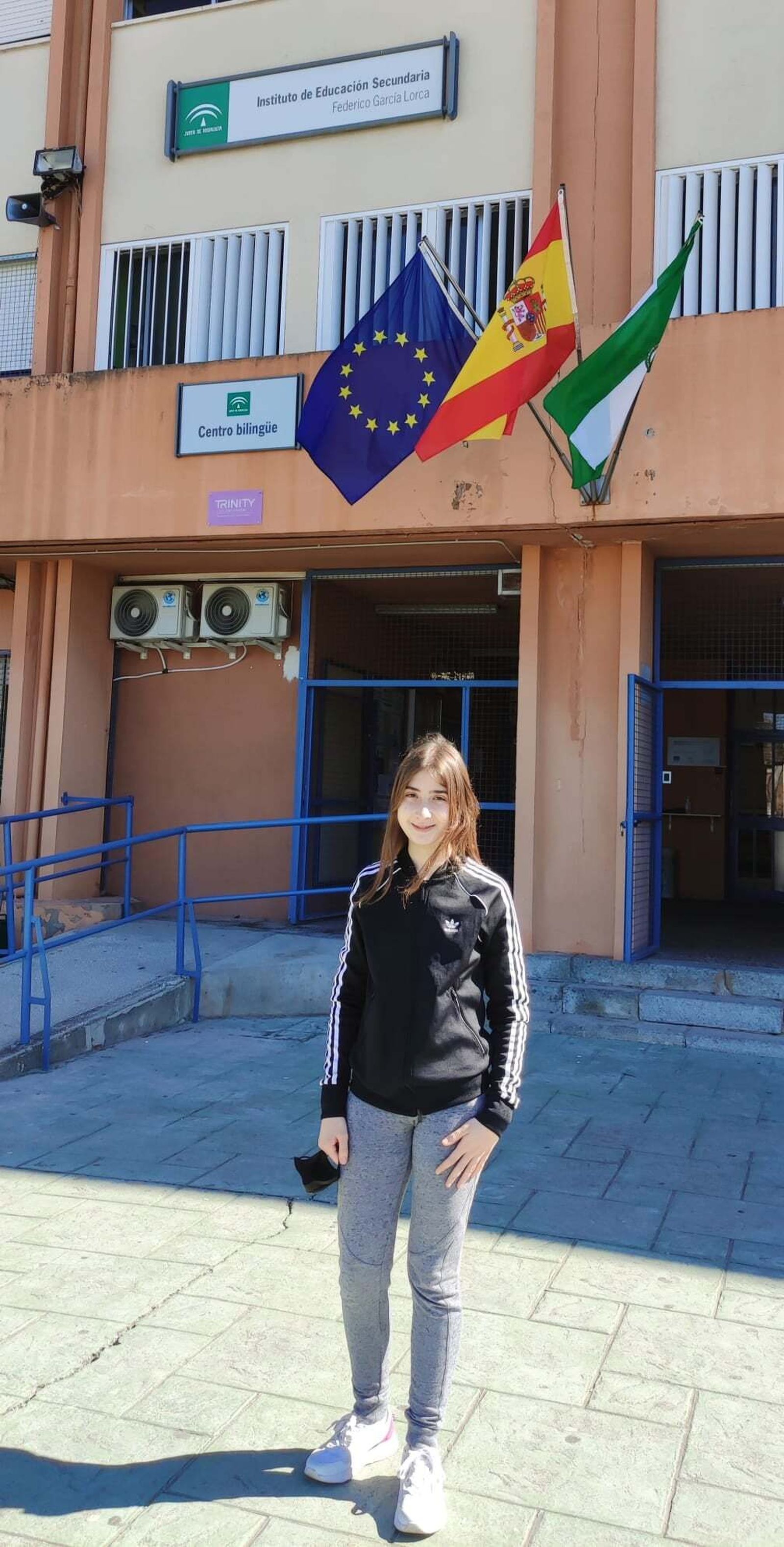 Marina Cabrera Rojas, en la puerta del García Lorca.