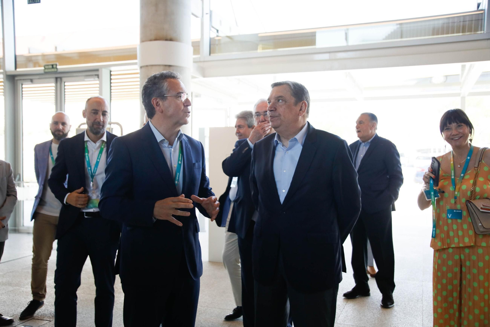 El ministro de Agricultura, Pesca y Alimentación, Luis Planas, visita el Centro Tecnológico Financiero del Grupo Cajamar en el Parque Científico-Tecnológico de Almería (PITA), en imágenes