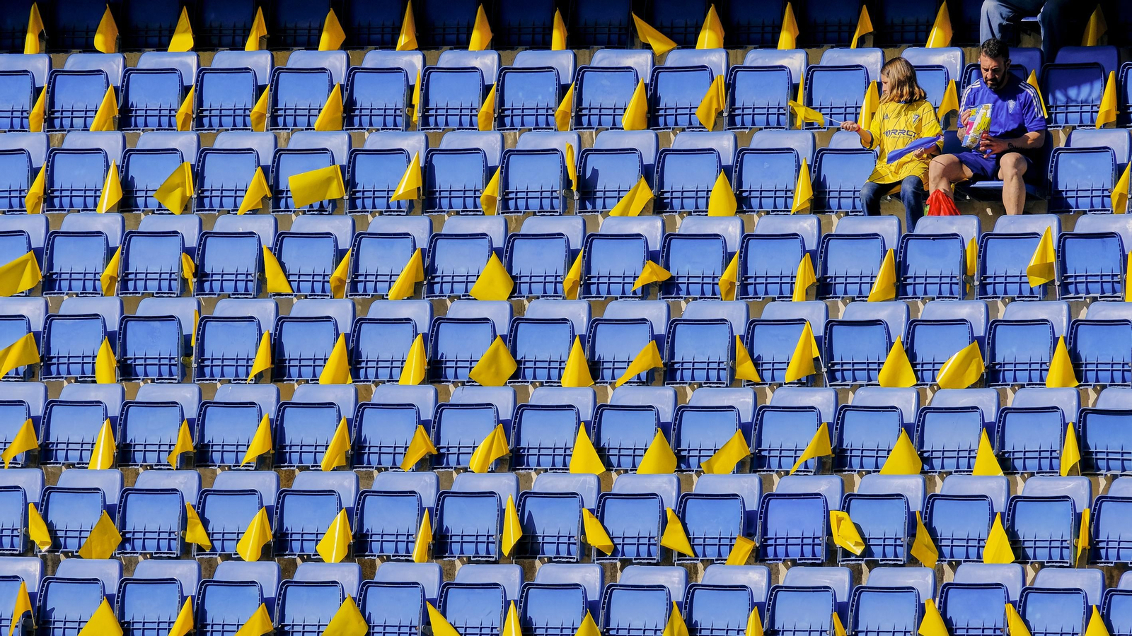 Ambiente  cadista durante el Cádiz CF - Real Madrid