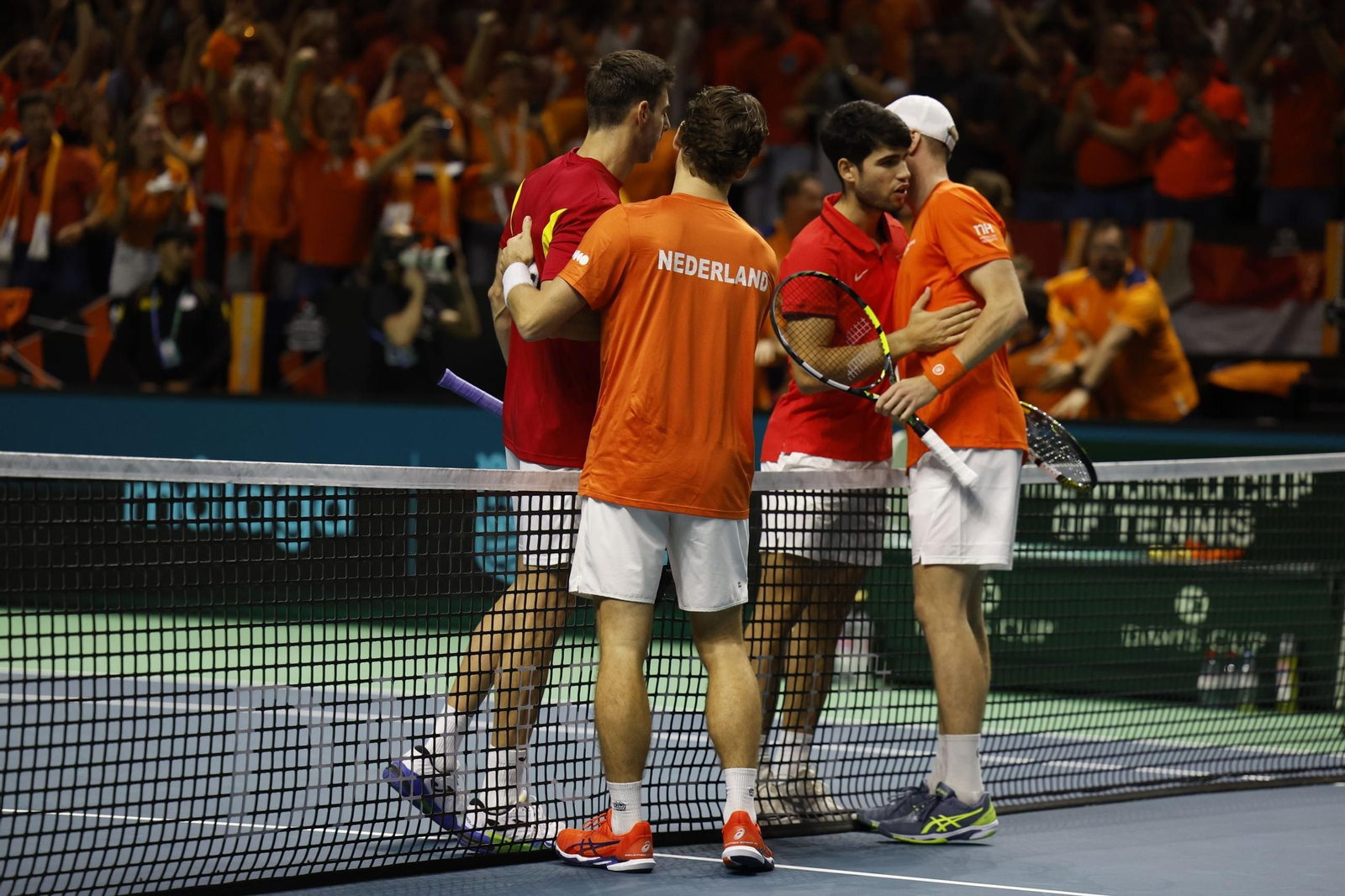 Las fotos de la derrota de España en el dobles ante Países Bajos