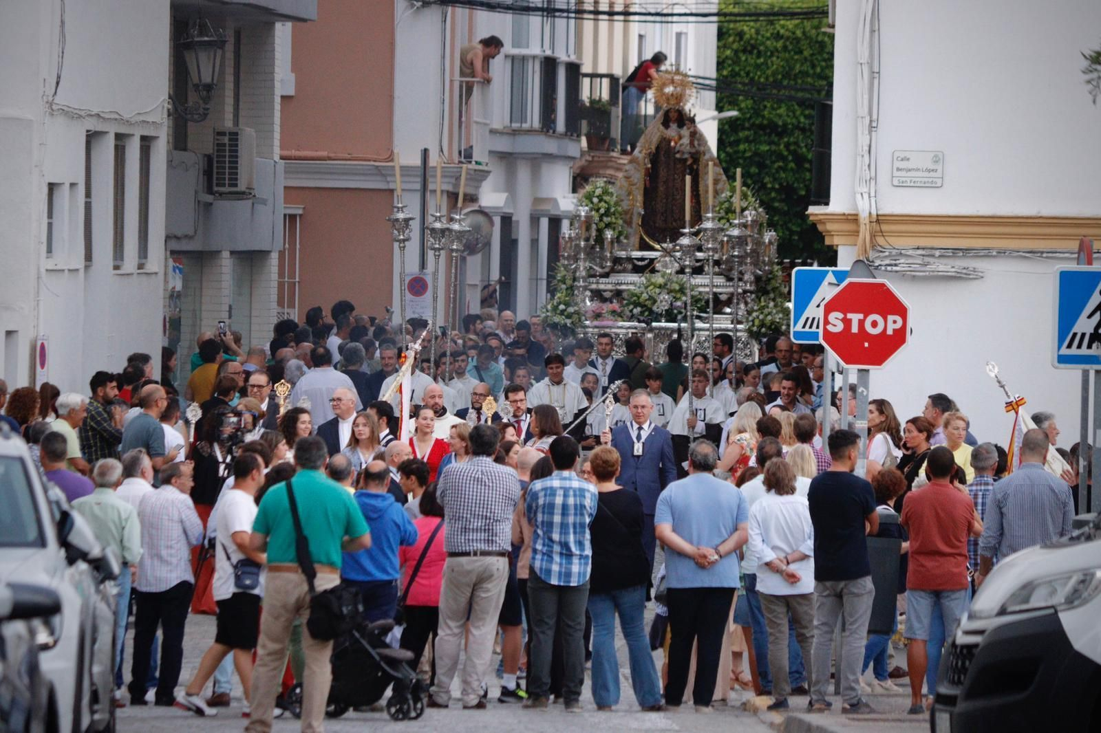 La Virgen del Carmen se traslada a la Iglesia Mayor para participar en el Corpus de San Fernando