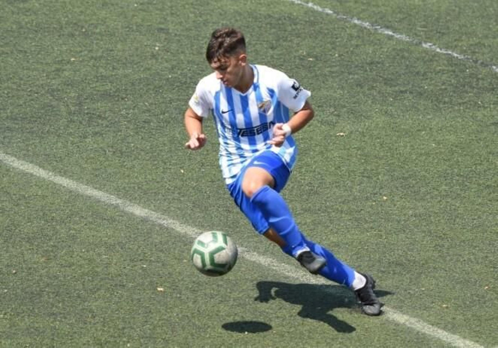 El canterano Samu Román, en un partido.