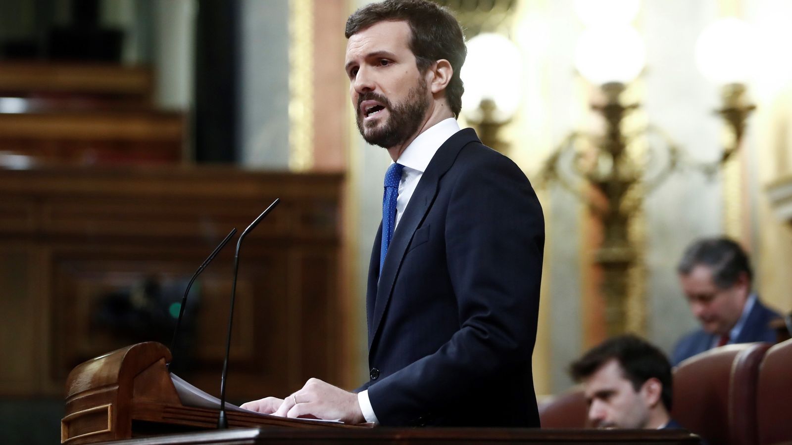 Pablo Casado, en su intervención en el Congreso.