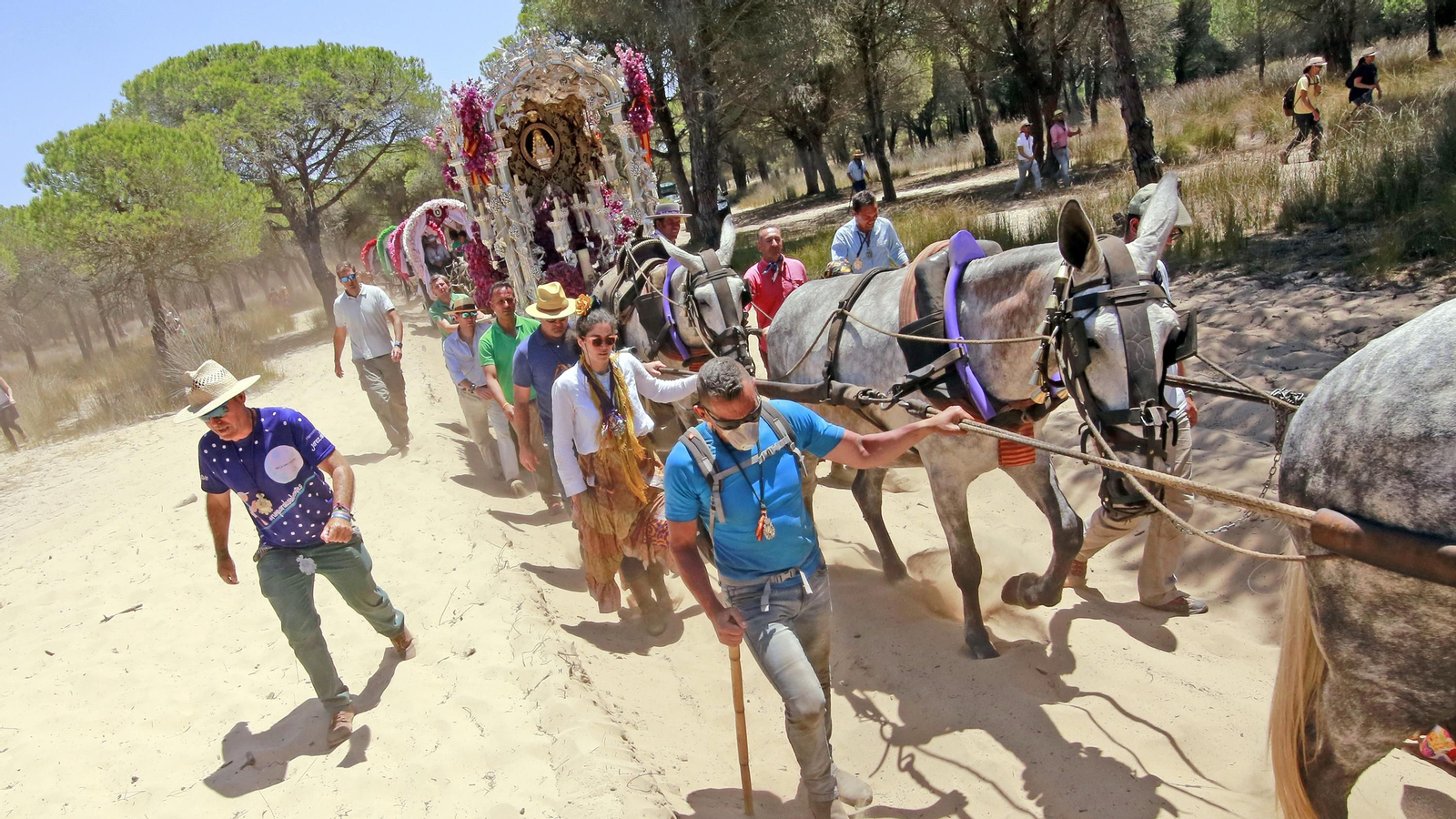 Imágenes de pasadas romerías de la Hdad de Jerez al Rocío