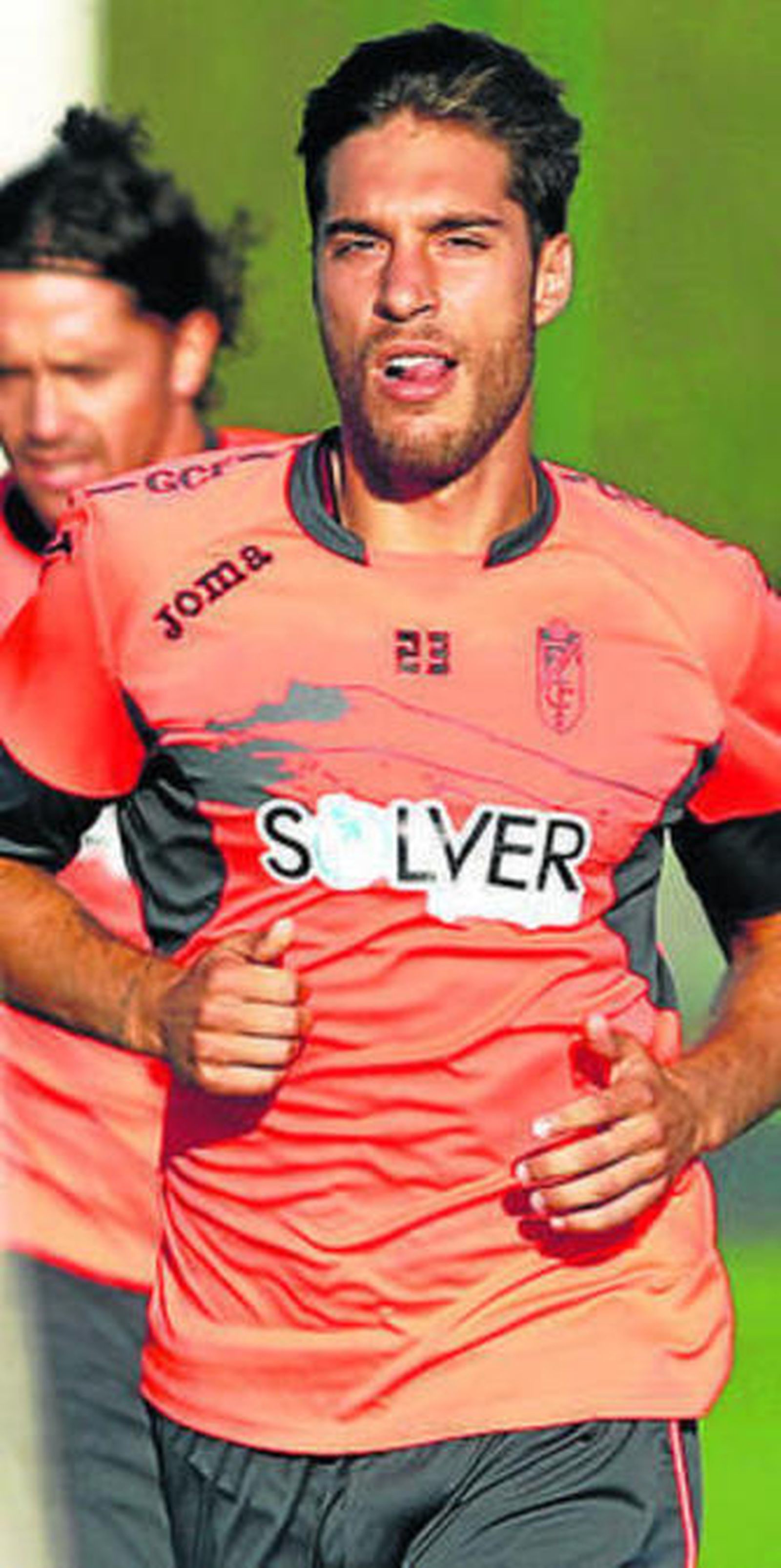 Rochina, en el entreno de ayer.