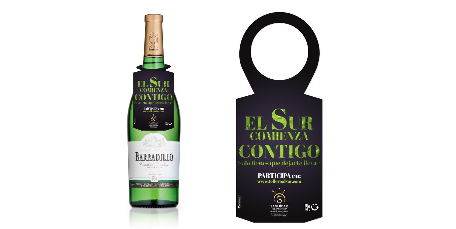 Botella de Castillo de San Diego con el collarín de la campaña de verano.