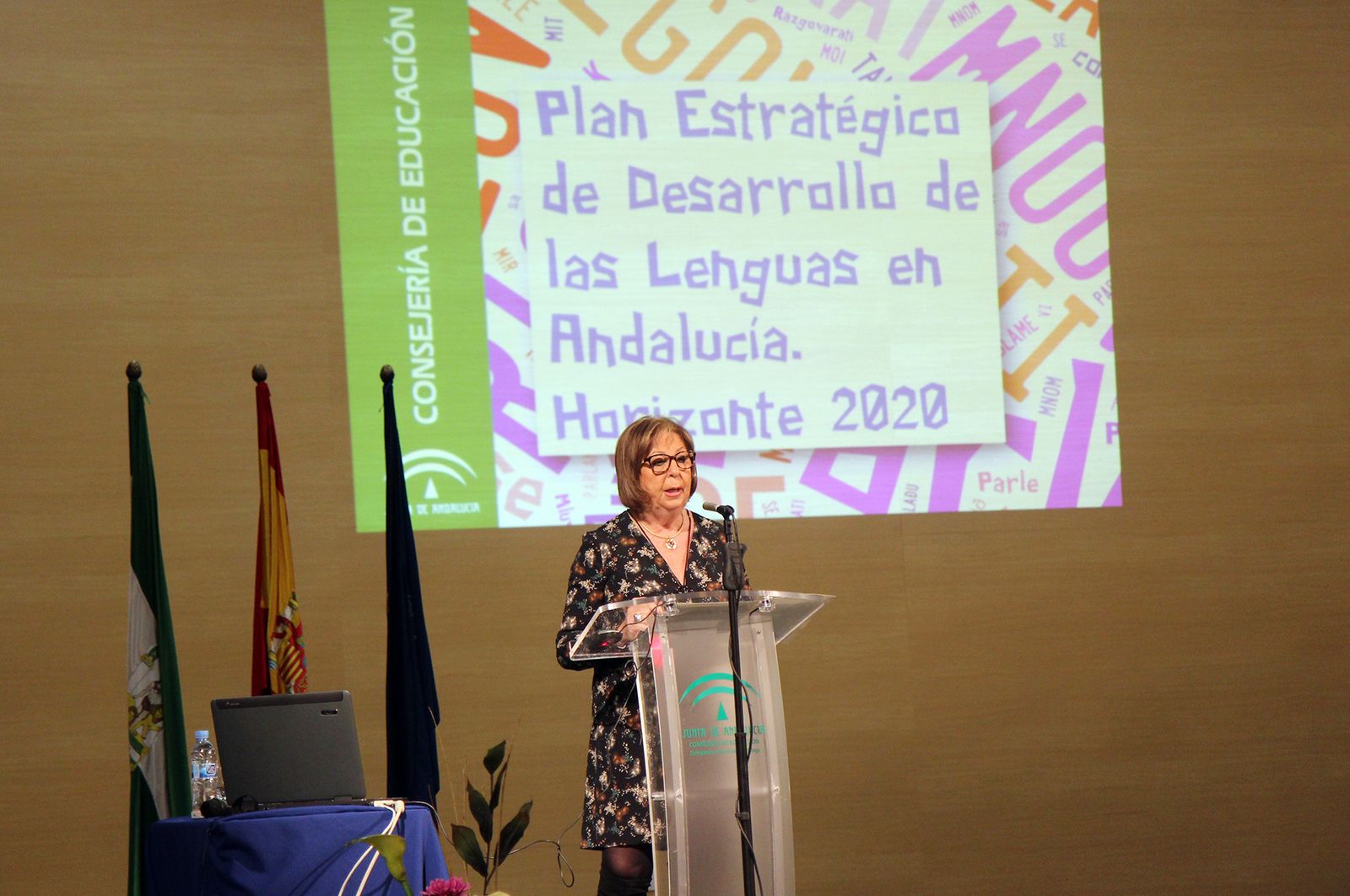 La consejera de Educación, Adelaida de la Calle, ayer durante la presentación en Málaga.