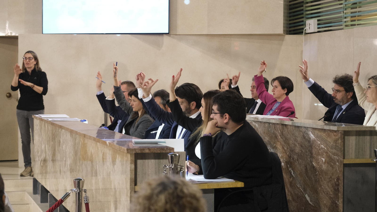 Imágenes del pleno ordinario del Ayuntamiento de Almería