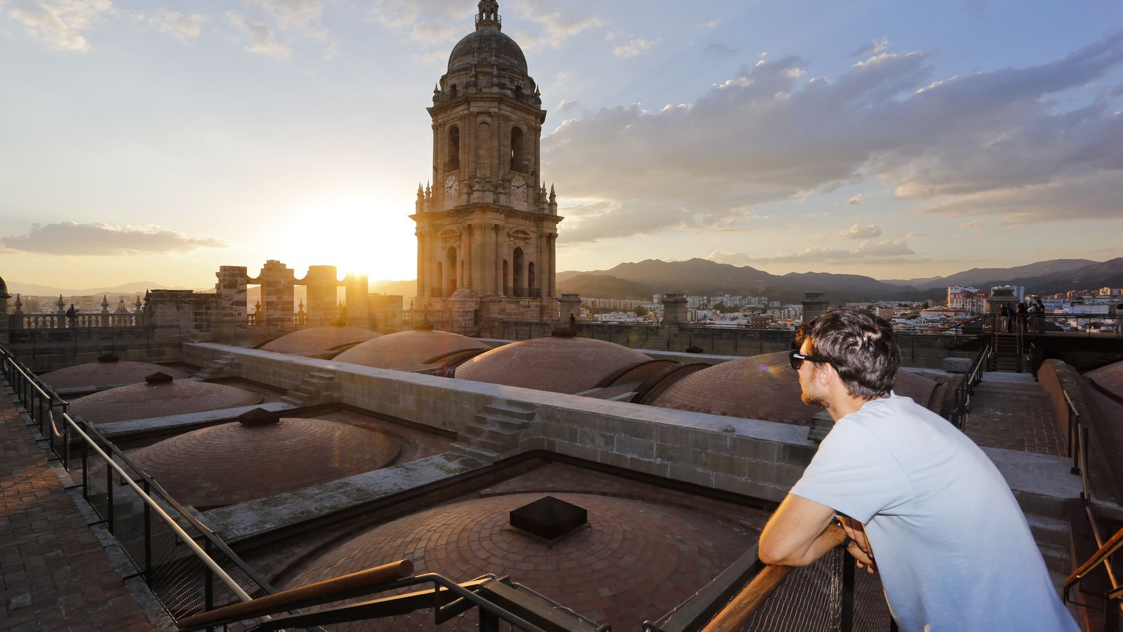 Vistas desde la cubierta de la Catedral de Málaga.
