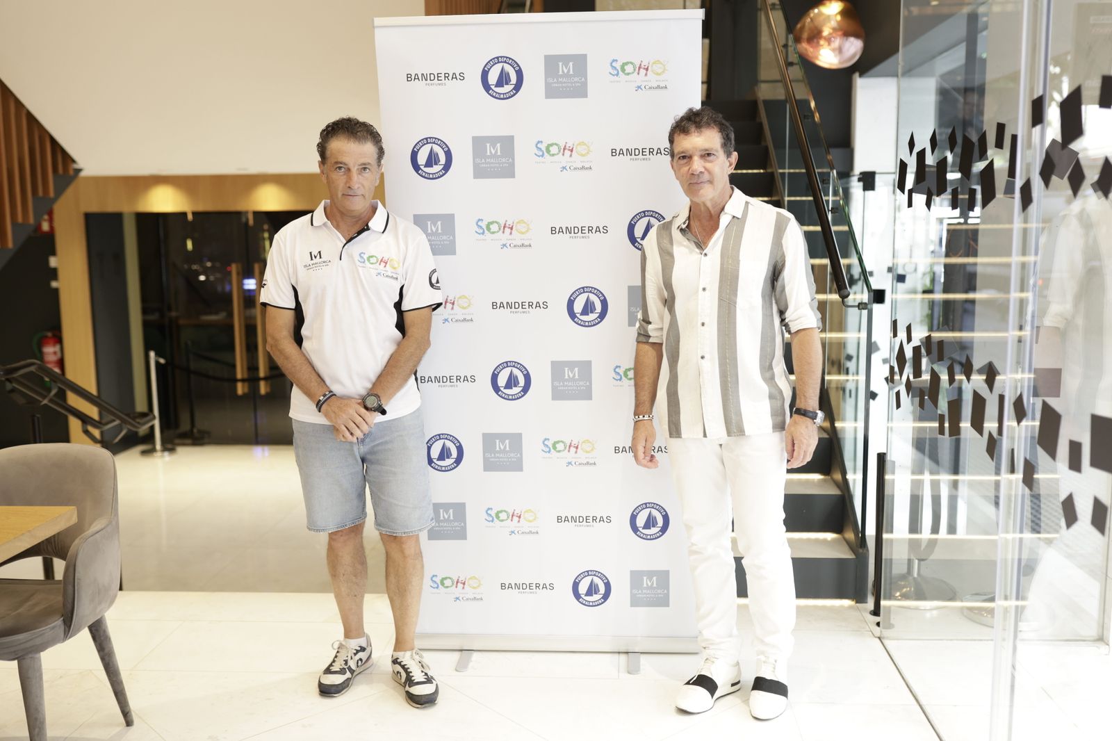 Los hermanos Banderas, en la presentación.