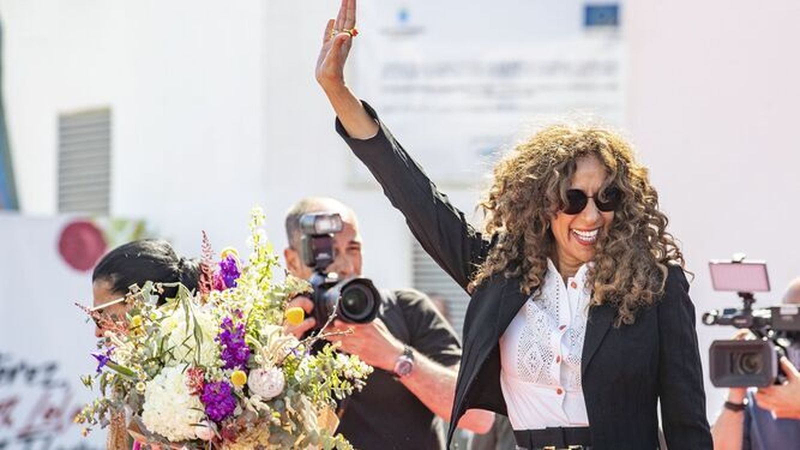 Rosario Flores en la inauguración del Centro Cultural de Lola Flores.