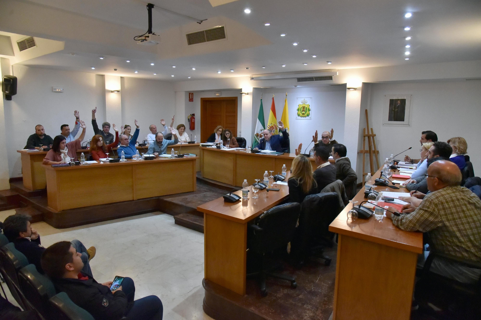 La votación del punto durante el pleno celebrado ayer