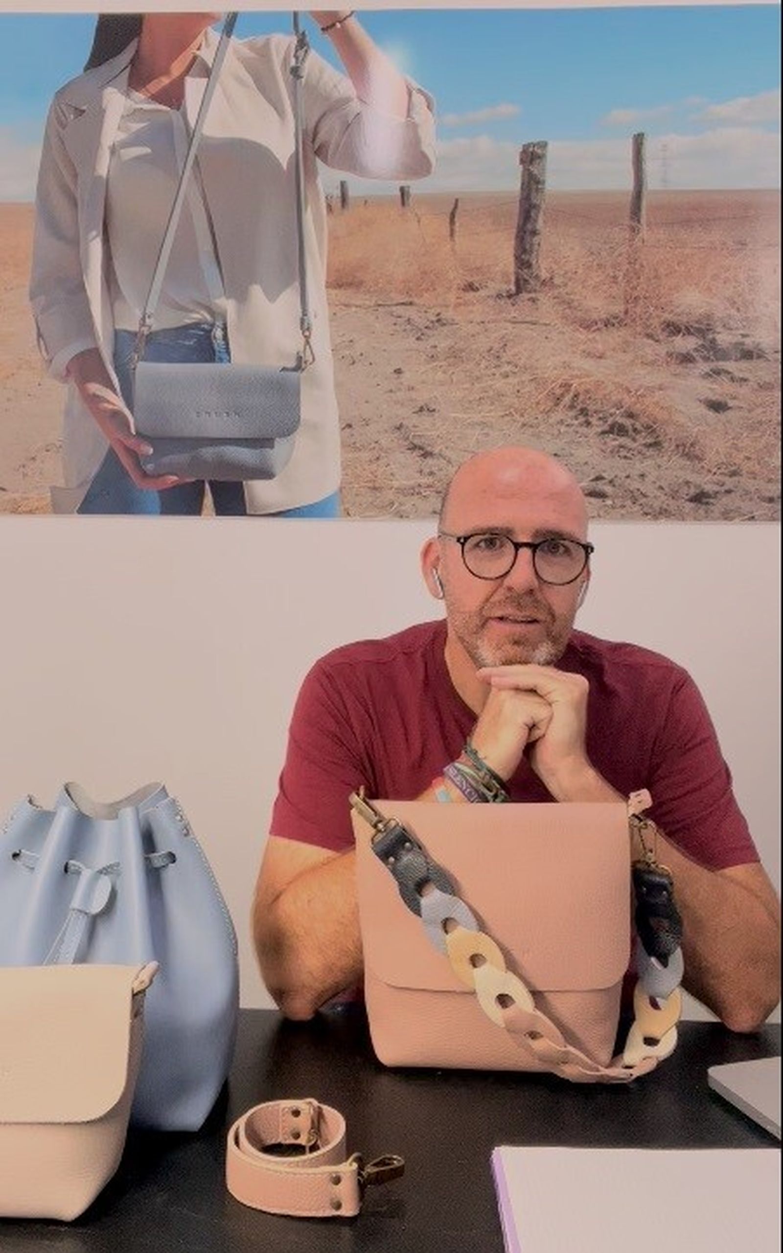 El empresario Pepe Montiel, dueño de Betangible Leather Goods, la firma distinguida por la Junta en esta edición de los Premios de Artesanía.