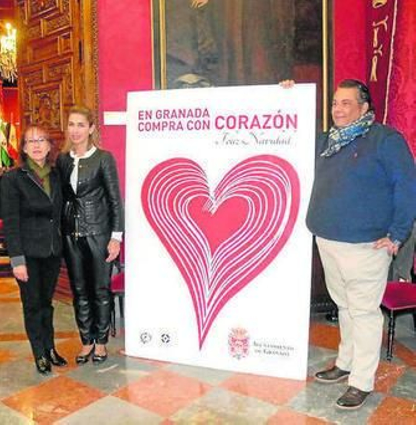 Los comerciantes presentaron ayer su campaña especial de Navidad.