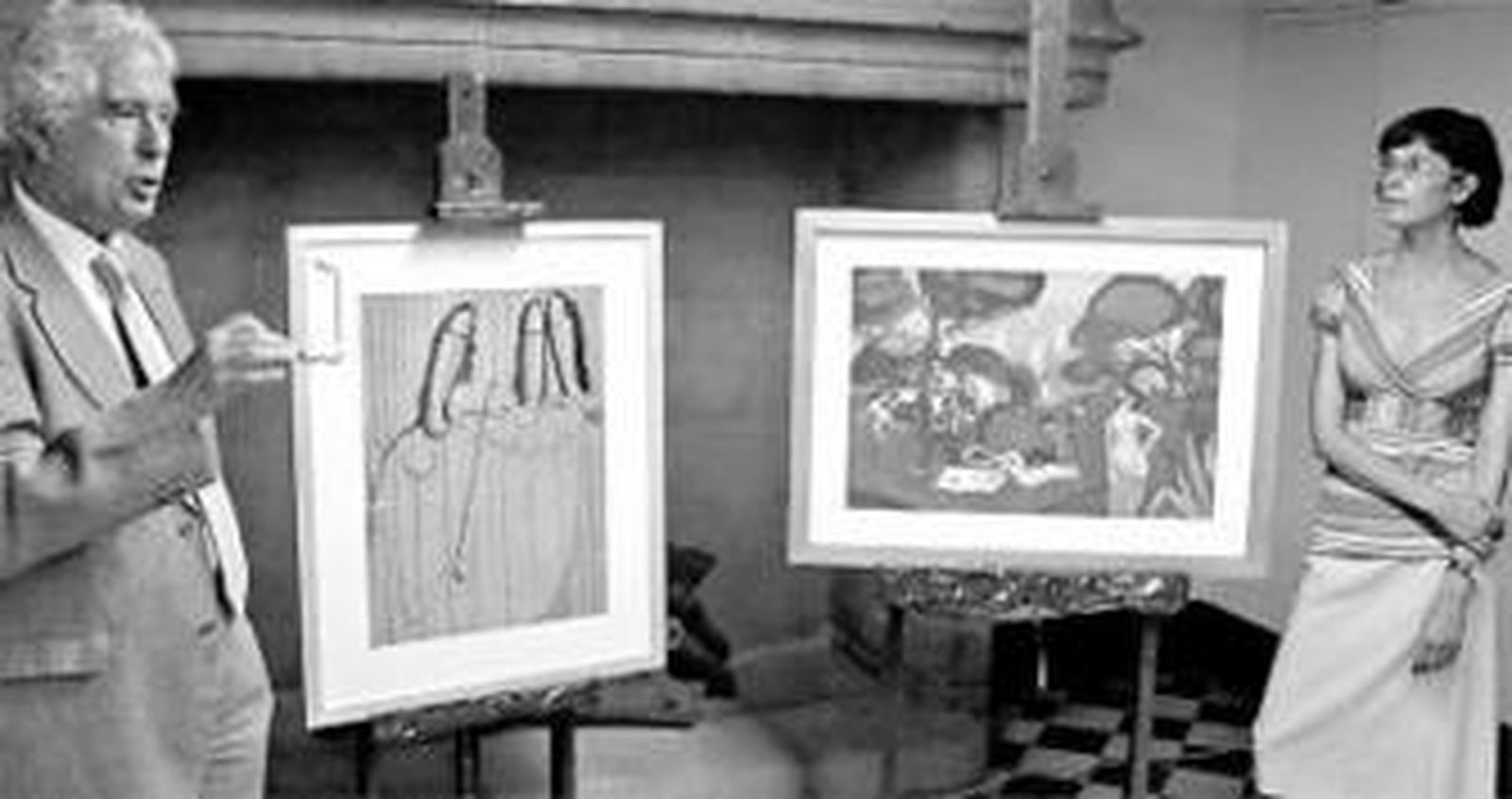 Acto de presentación de las obras de Dalí.