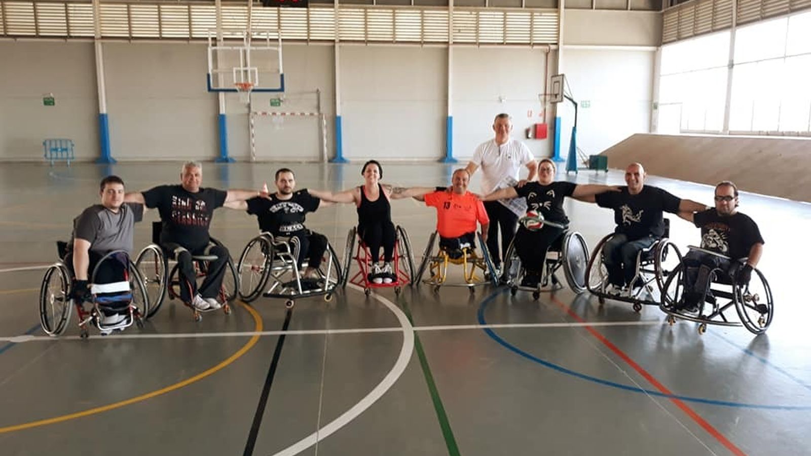 El equipo mixto de rugby en silla de ruedas.