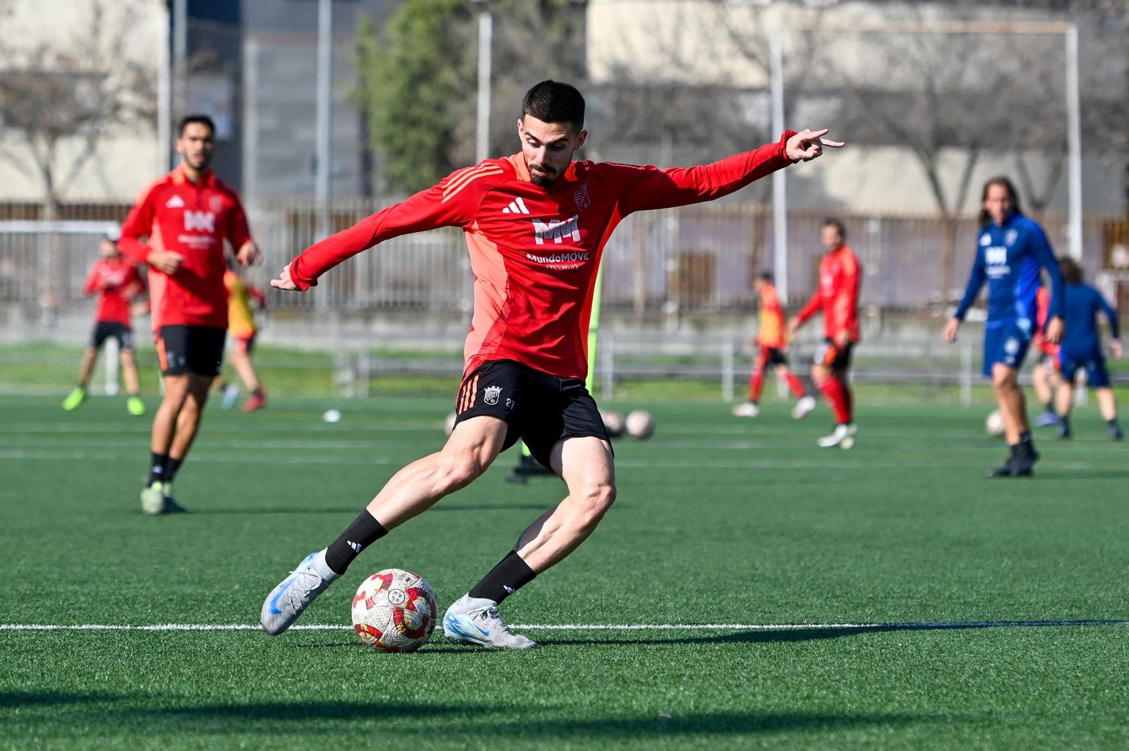 Imágenes del entrenamiento del Xerez CD en La Granja