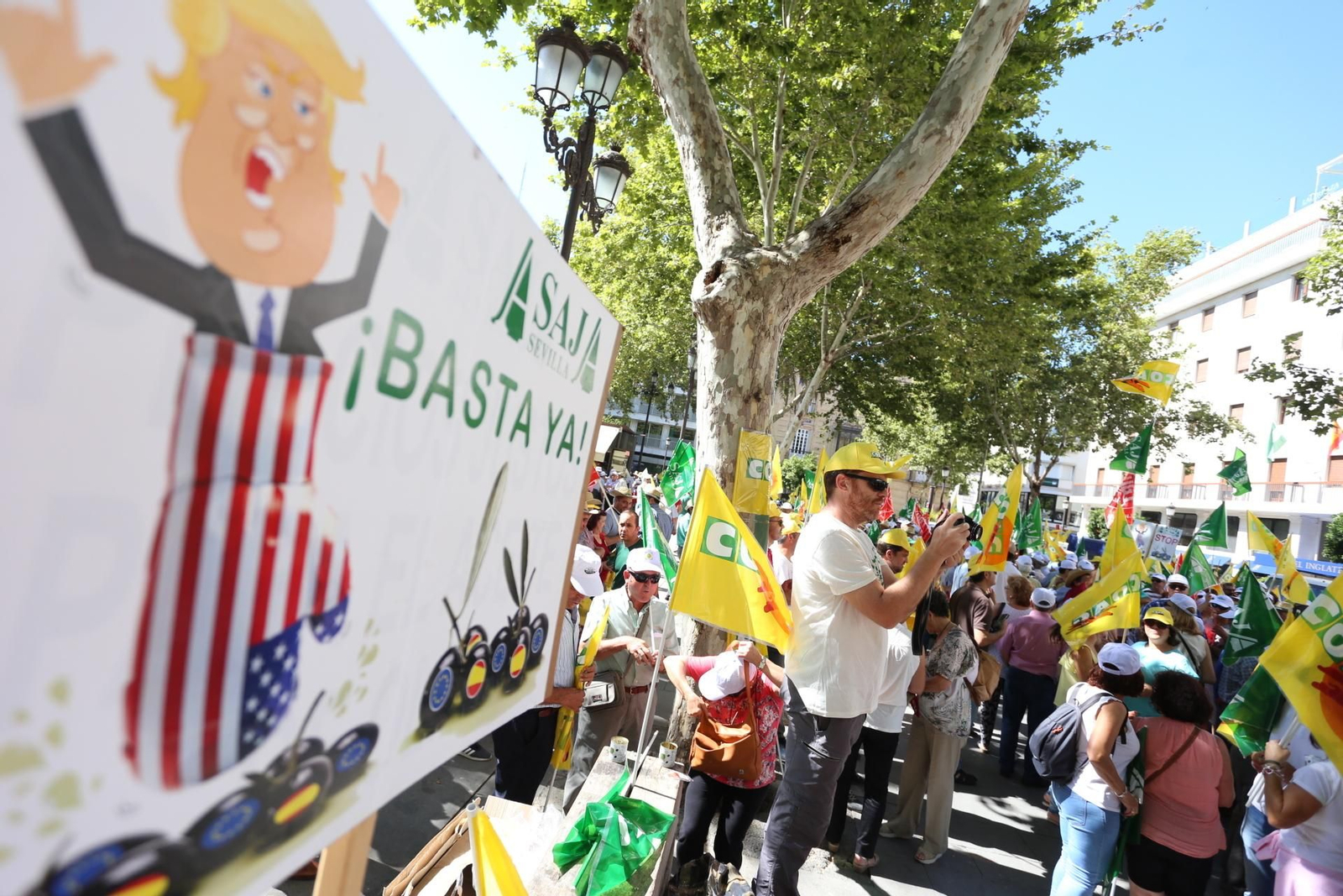 Manifestación en Sevilla en defensa de la aceituna negra