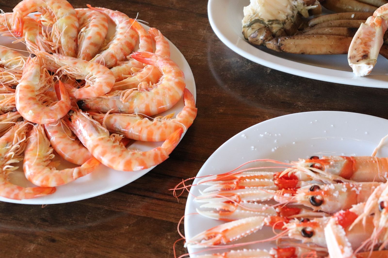 Comer gambas de Huelva