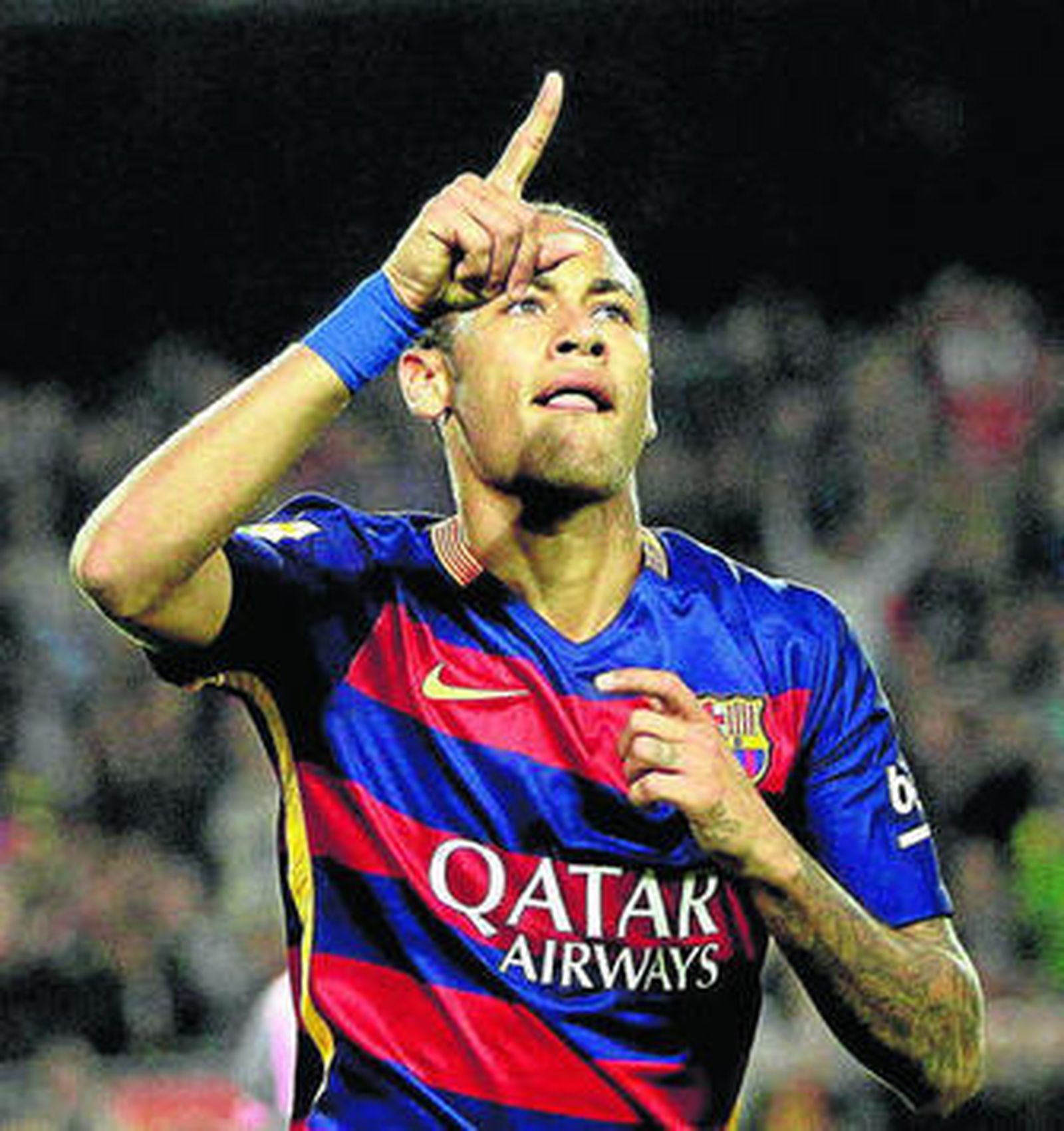 Neymar celebra uno de los cuatro goles que le hizo al Rayo Vallecano.