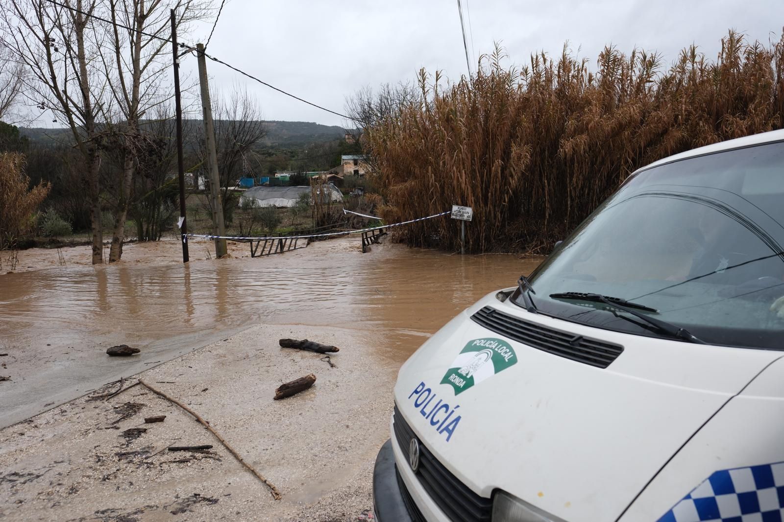 Desbordamientos en la Serranía de Ronda.