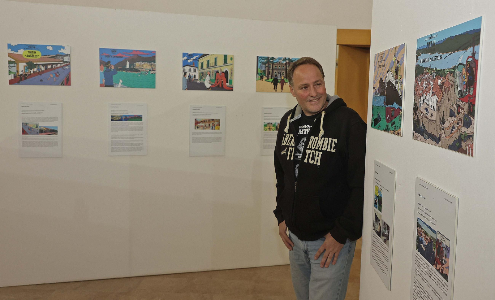 Fotos de la exposición Tintín en el Campo de Gibraltar