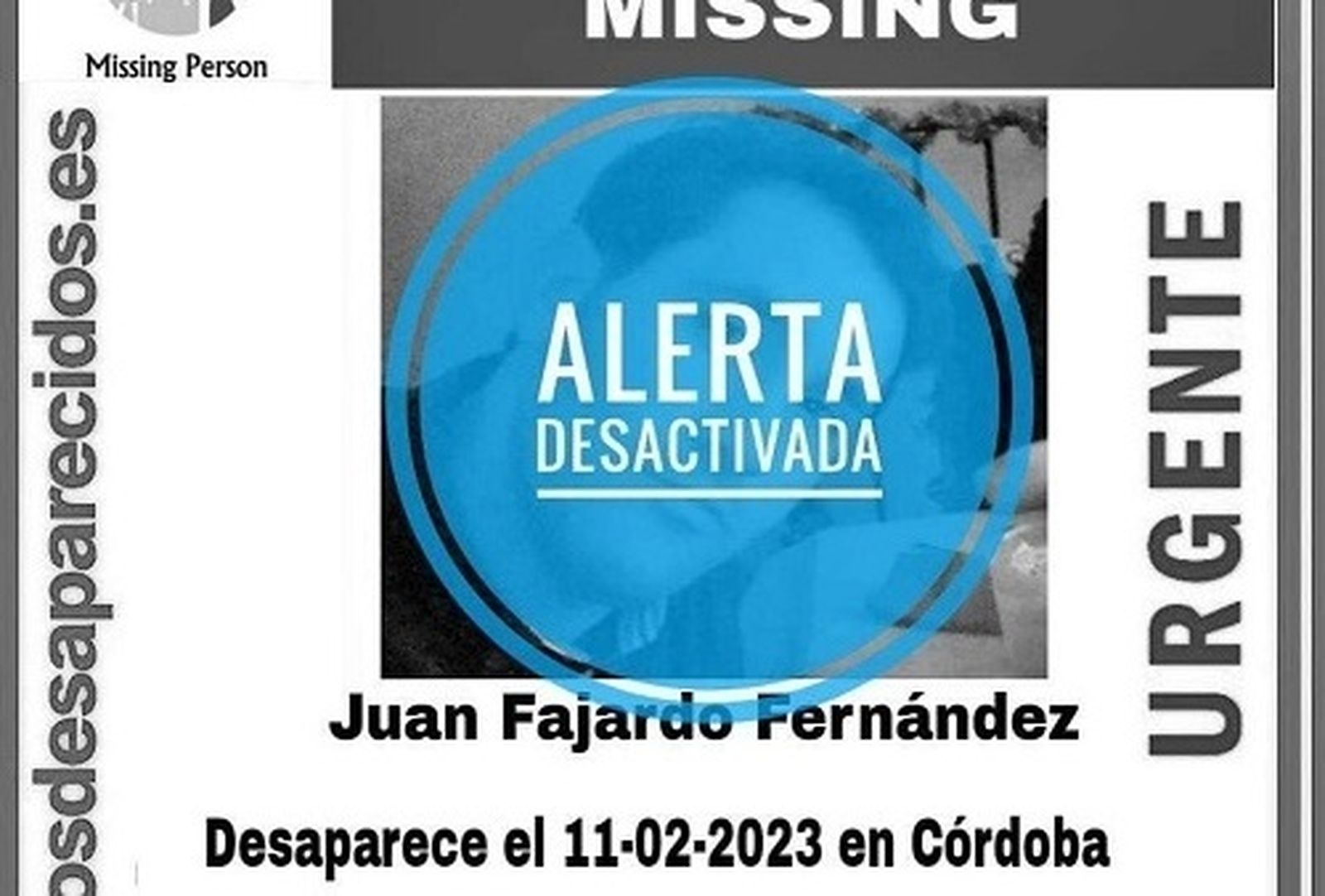 Información difundida por SOS Desaparecidos.