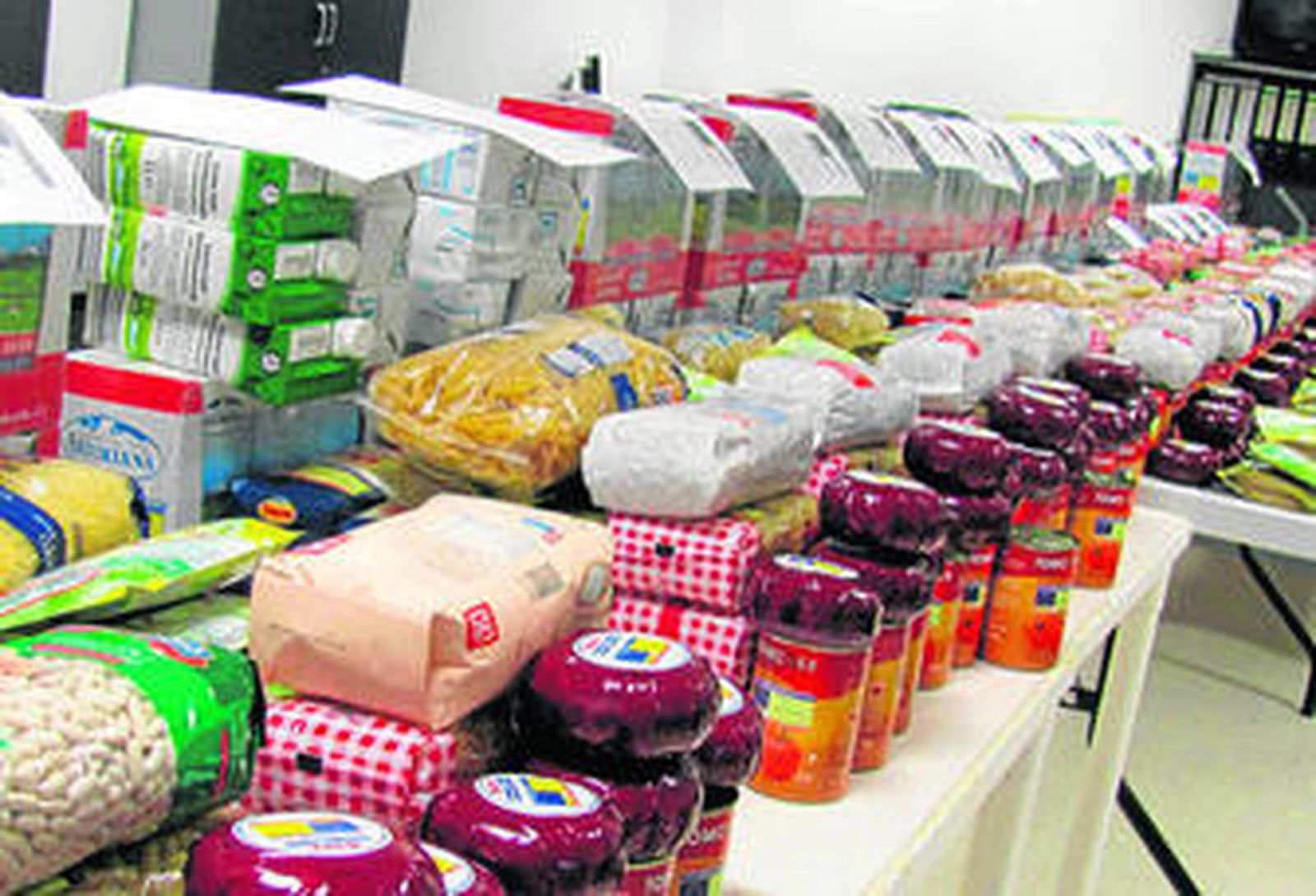 Uno de los cargamentos del Banco de Alimentos.