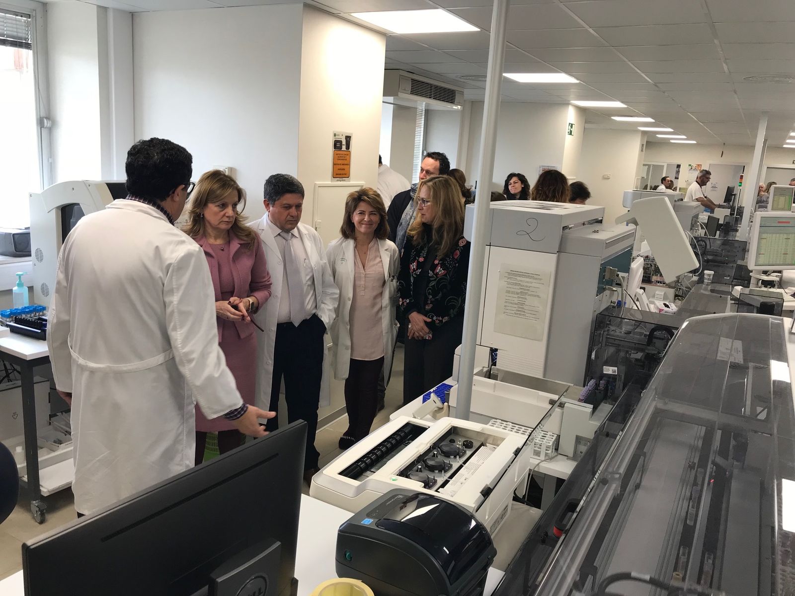 Marina Álvarez, durante su visita a las instalaciones.