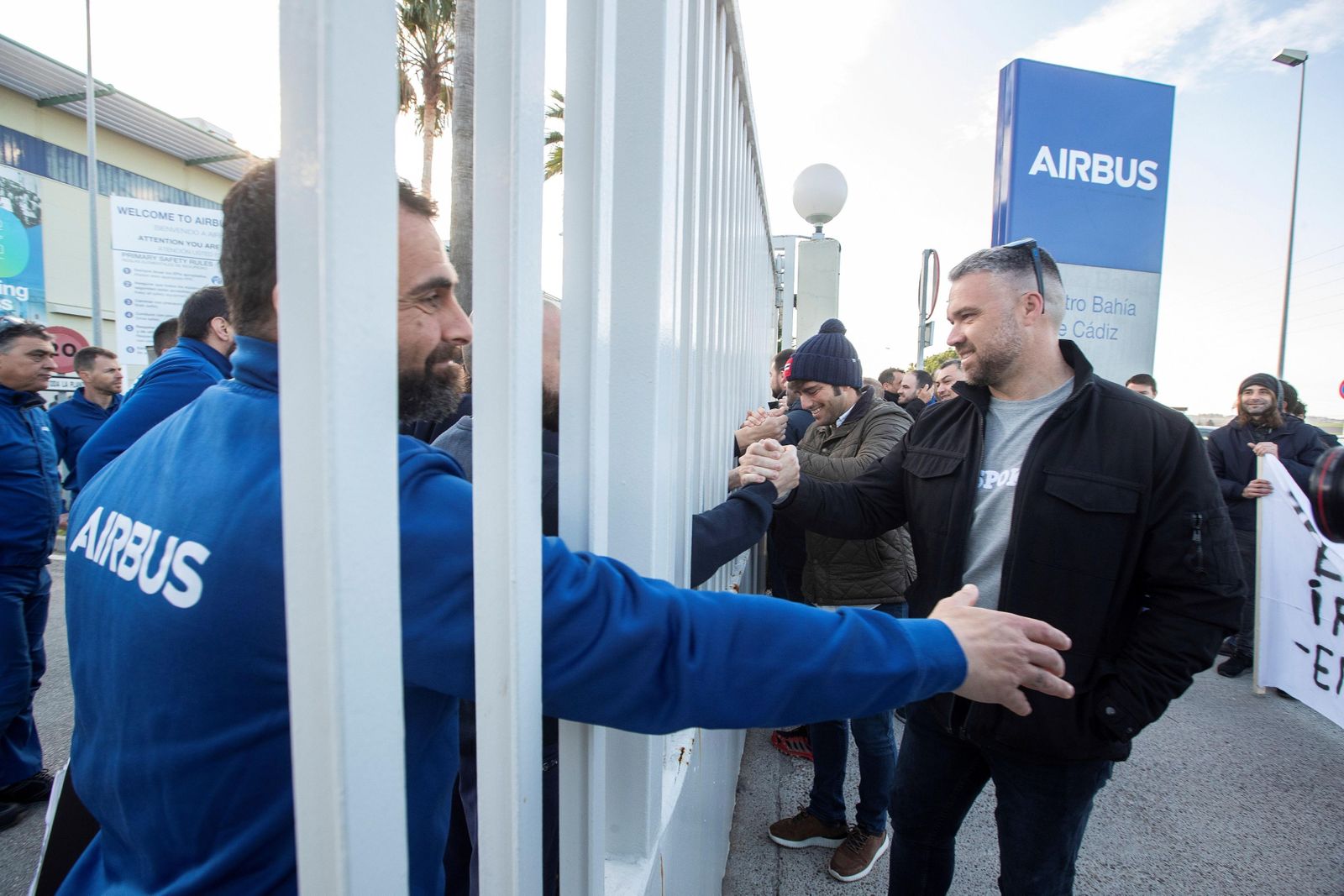 Trabajadores de la planta de El Puerto, el pasado febrero.