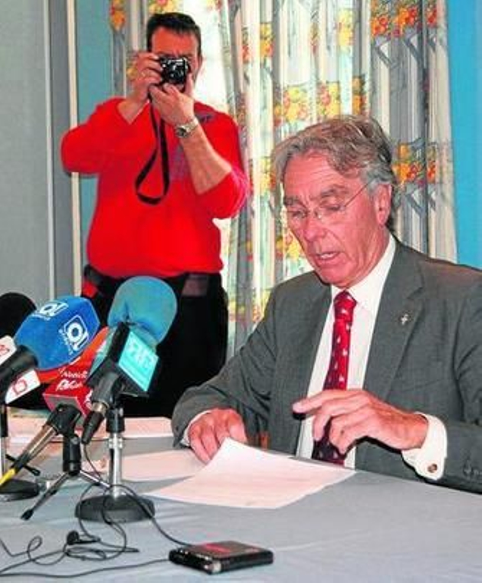 Fernando Gago, ayer en el hotel Santa María durante la rueda de prensa.