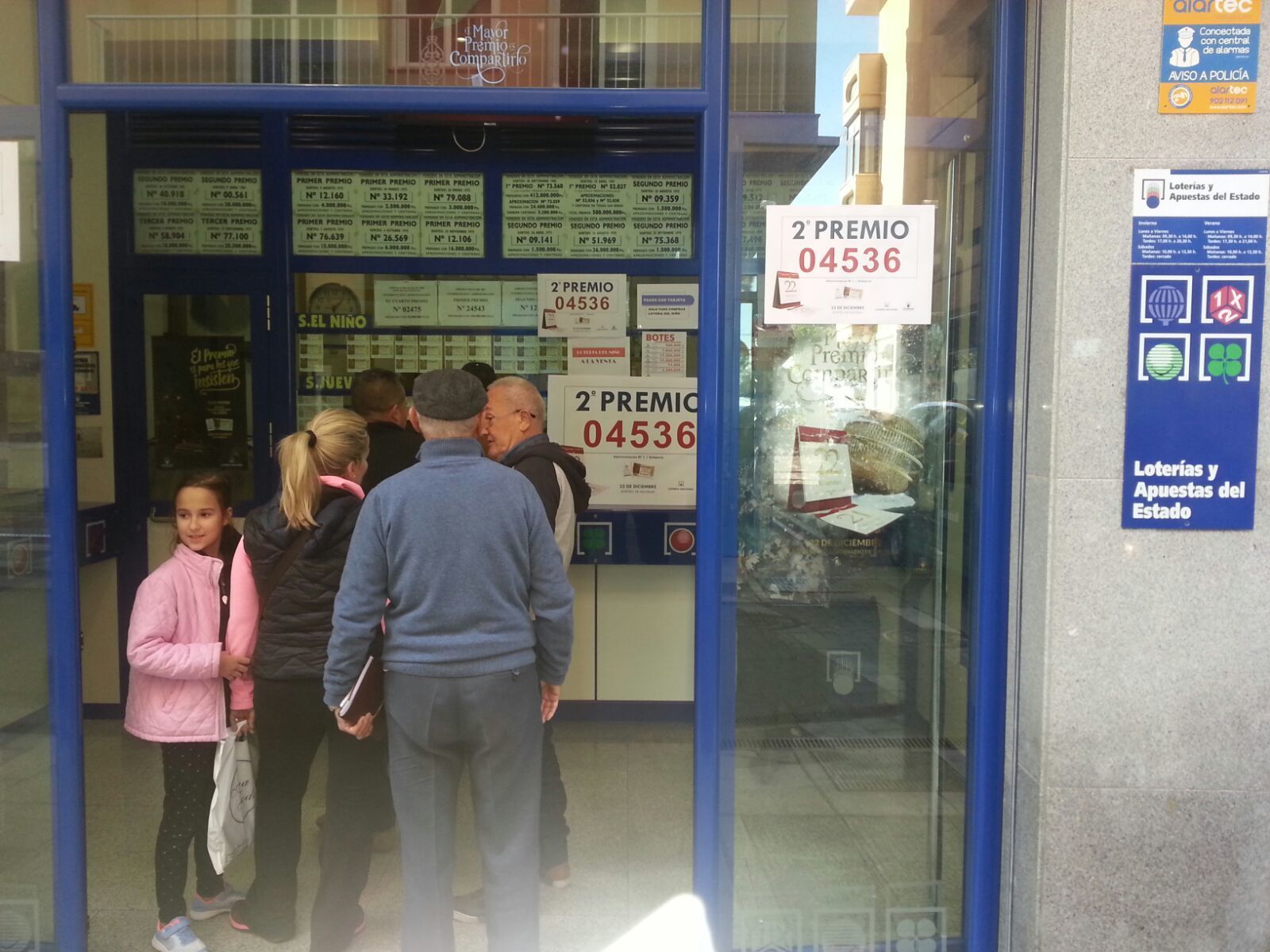 Los premiados en la Lotería de Navidad en Málaga