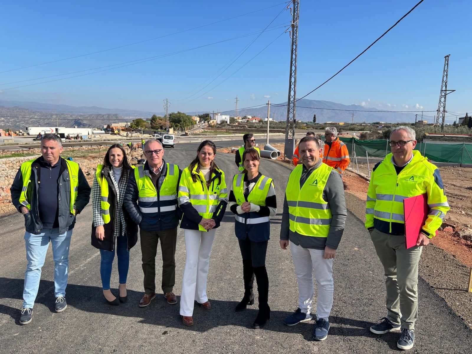 Visita a las obras de acceso de Alhama de Almería.