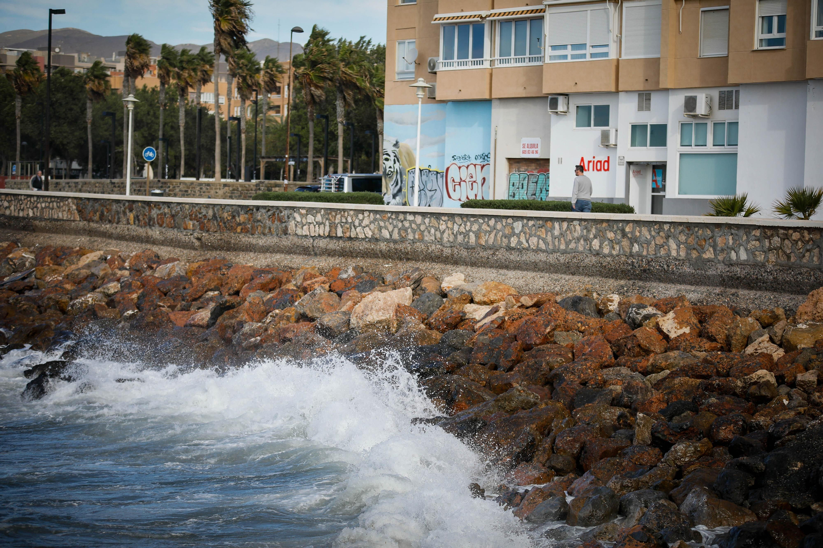 Imágenes del temporal de viento en Almería