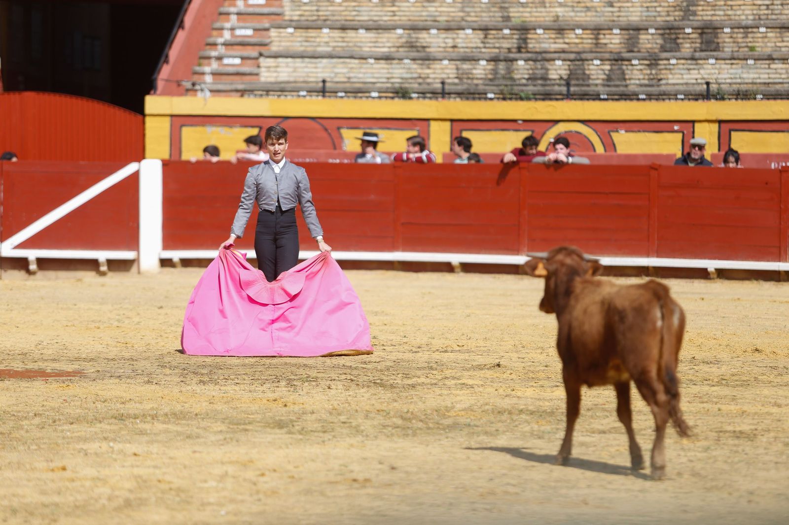 La clase magistral solidaria de Miguelete en la plaza de toros de Las Palomas de Algeciras, en imágenes