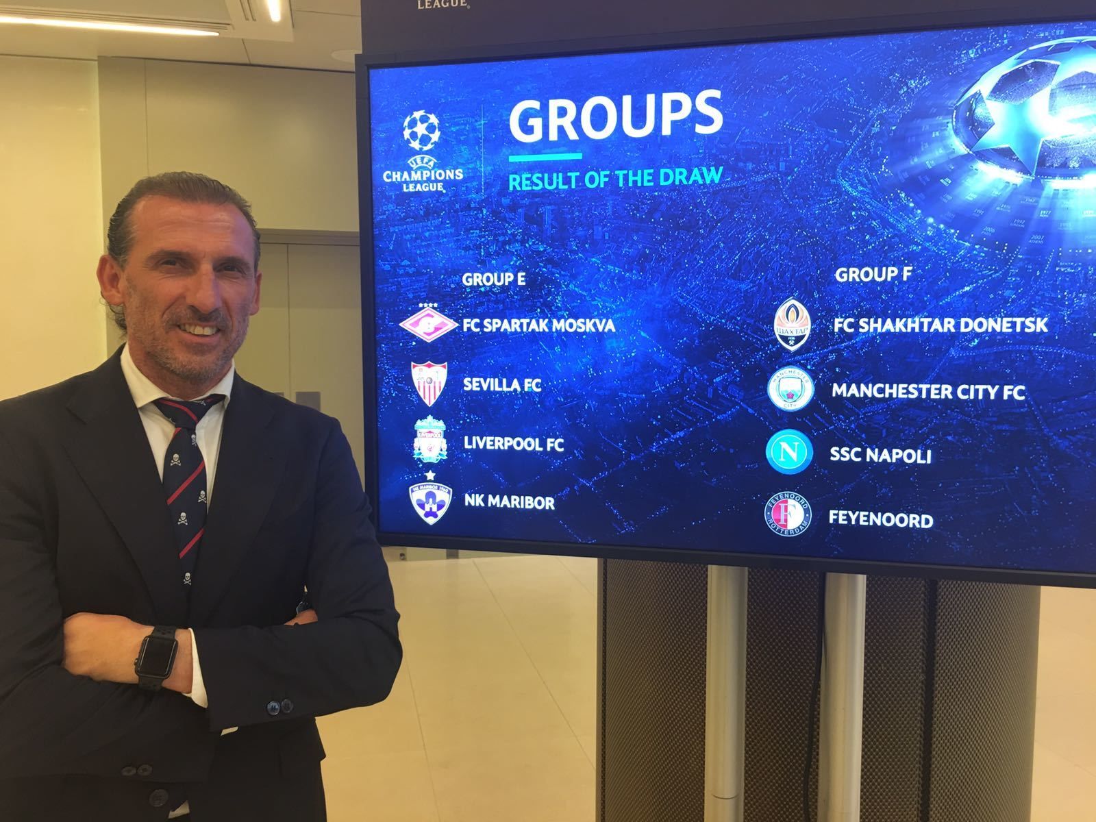 Óscar Arias, tras conocerse el resultado del sorteo.