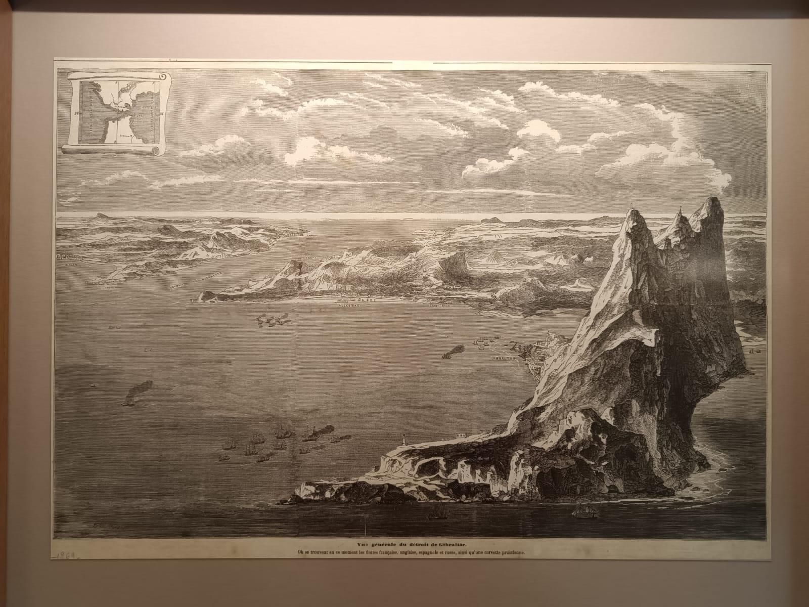 Curioso grabado del siglo XVII de un Peñón de Gibraltar inventado Curioso grabado del siglo XVII de un Peñón de Gibraltar inventado