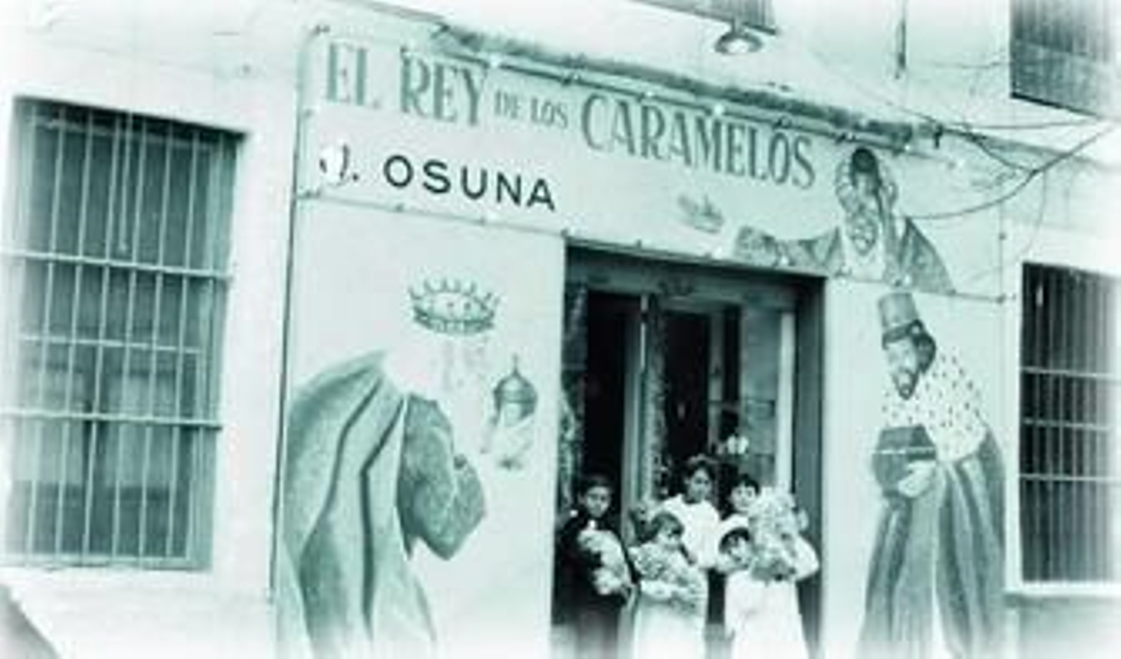 Imagen antigua de la fábrica de caramelos (hoy bar Corral de Esquivel).