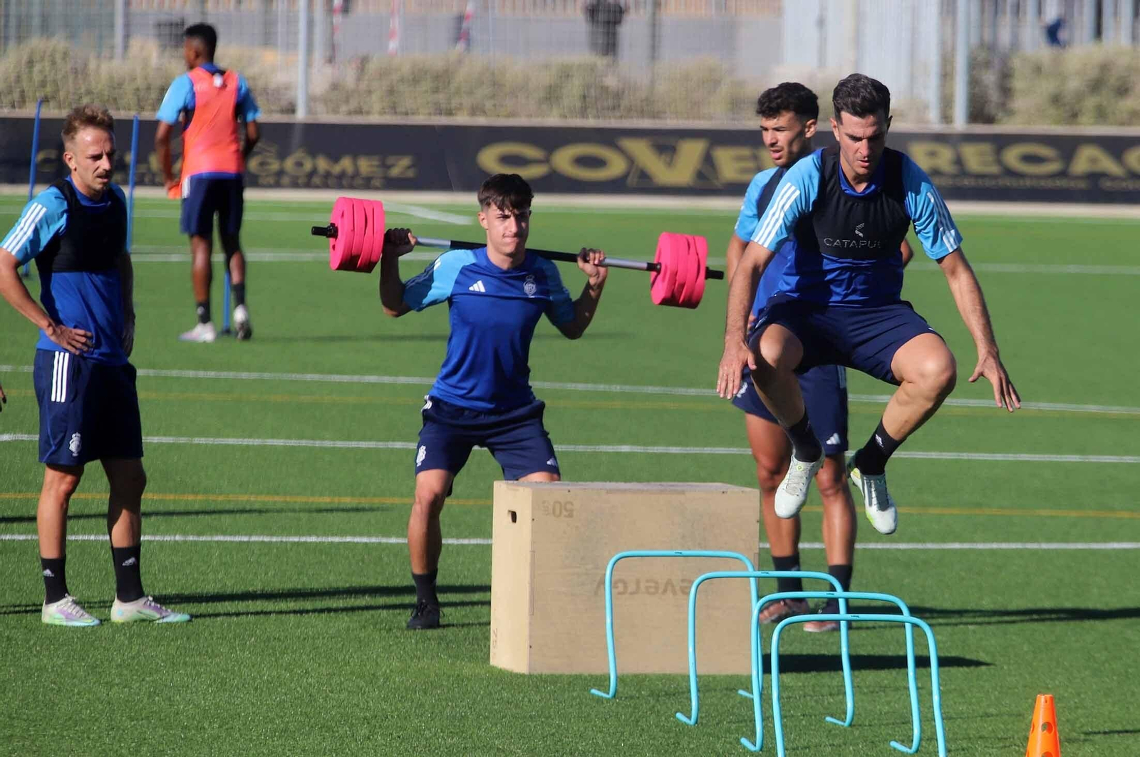 Imágenes del entrenamiento del Recre