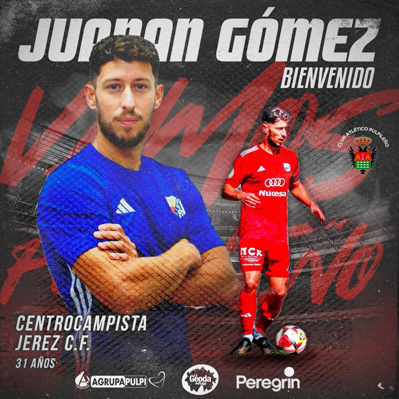 Cartel con el que el conjunto almeriense anunciaba la incorporación del centrocampista granadino.