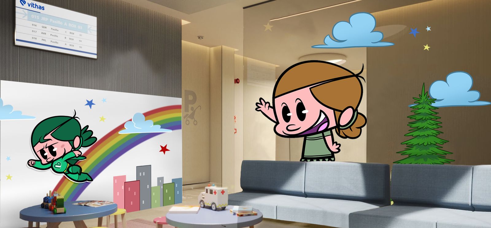 Una de las áreas de pediatría.