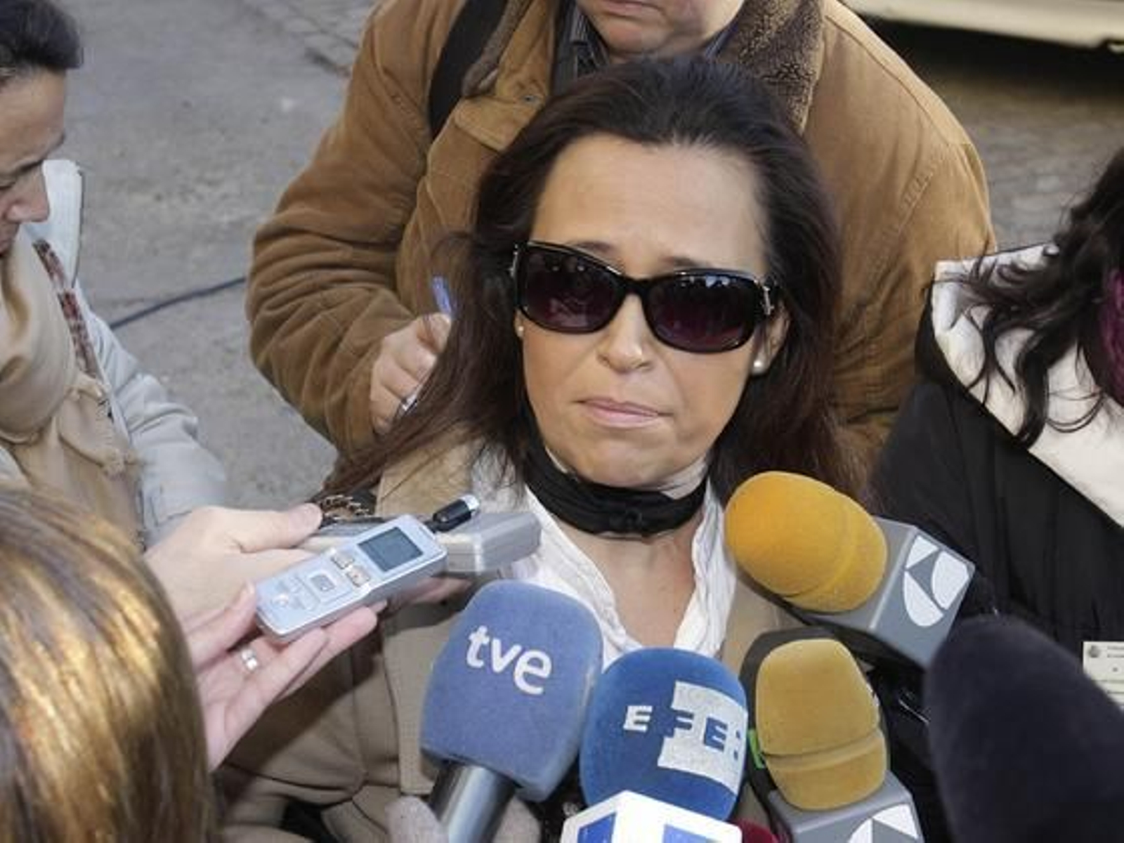 La madre de la amiga de Marta del Castillo, Susana García, declara ante los medios de comunicación.

Foto: José Ángel García