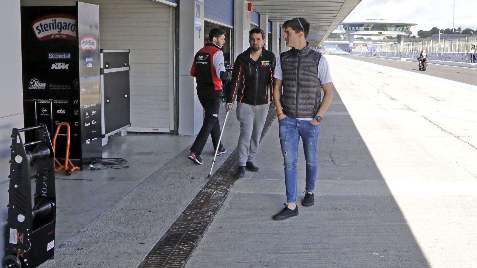 Marcos Ramírez, espectador en los entrenamientos de la pasada semana.