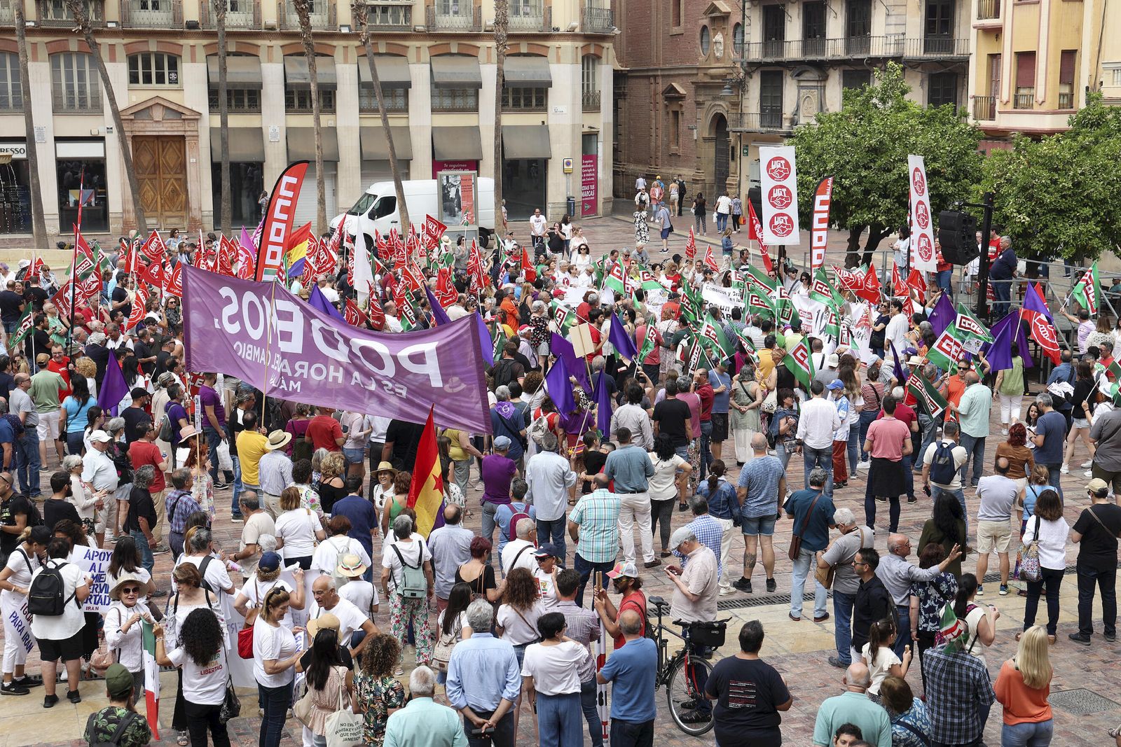 La manifestación del 1º de mayo de Málaga, en fotos