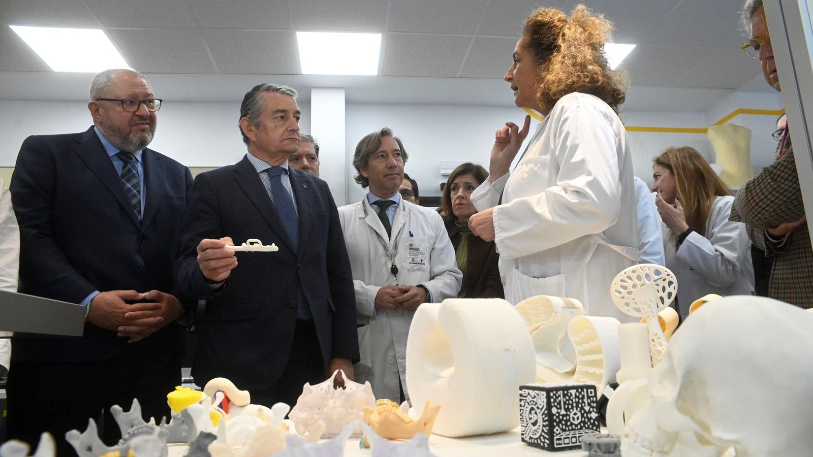 Visita de Antonio Sanz al Imibic.